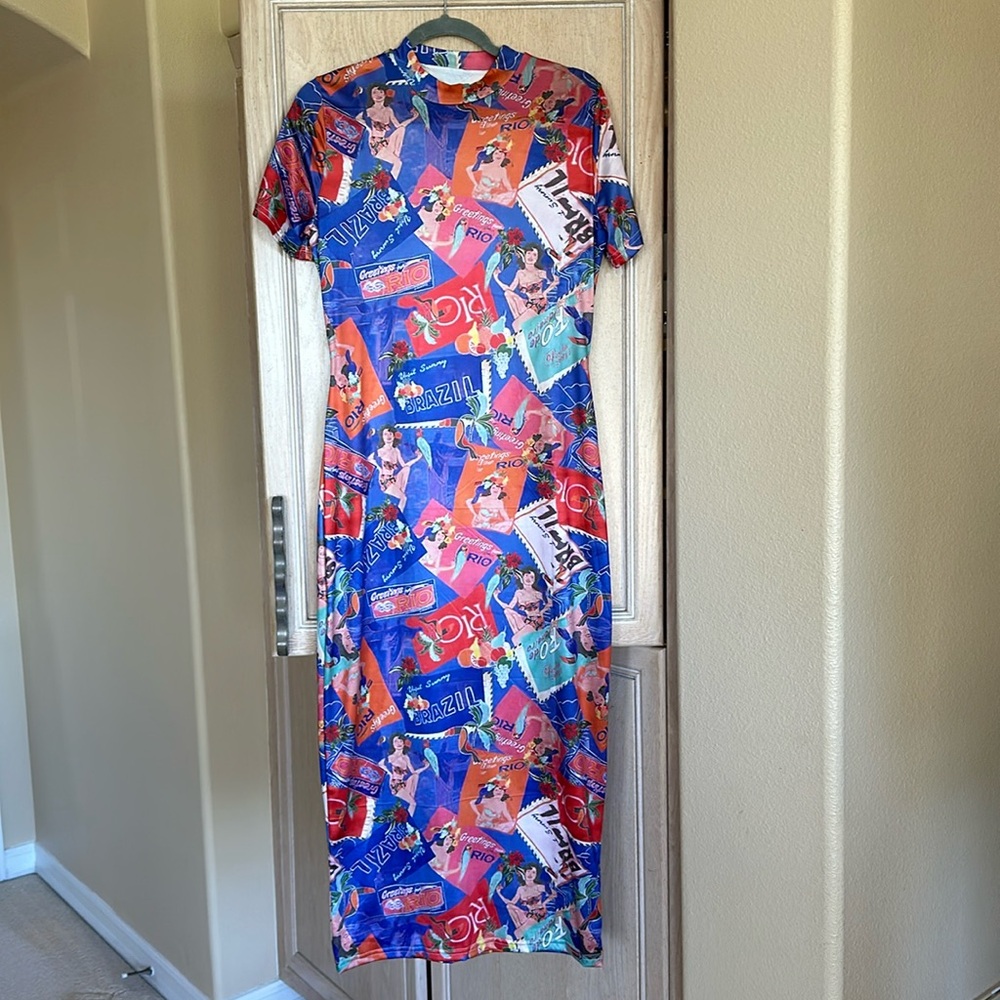 Brazil / Coastal Summer Fitted Midi Dress